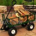 Sunnydaze Steel Log Cart, Heavy-Duty 400 Pound Weight Capacity, Yellow   567147244